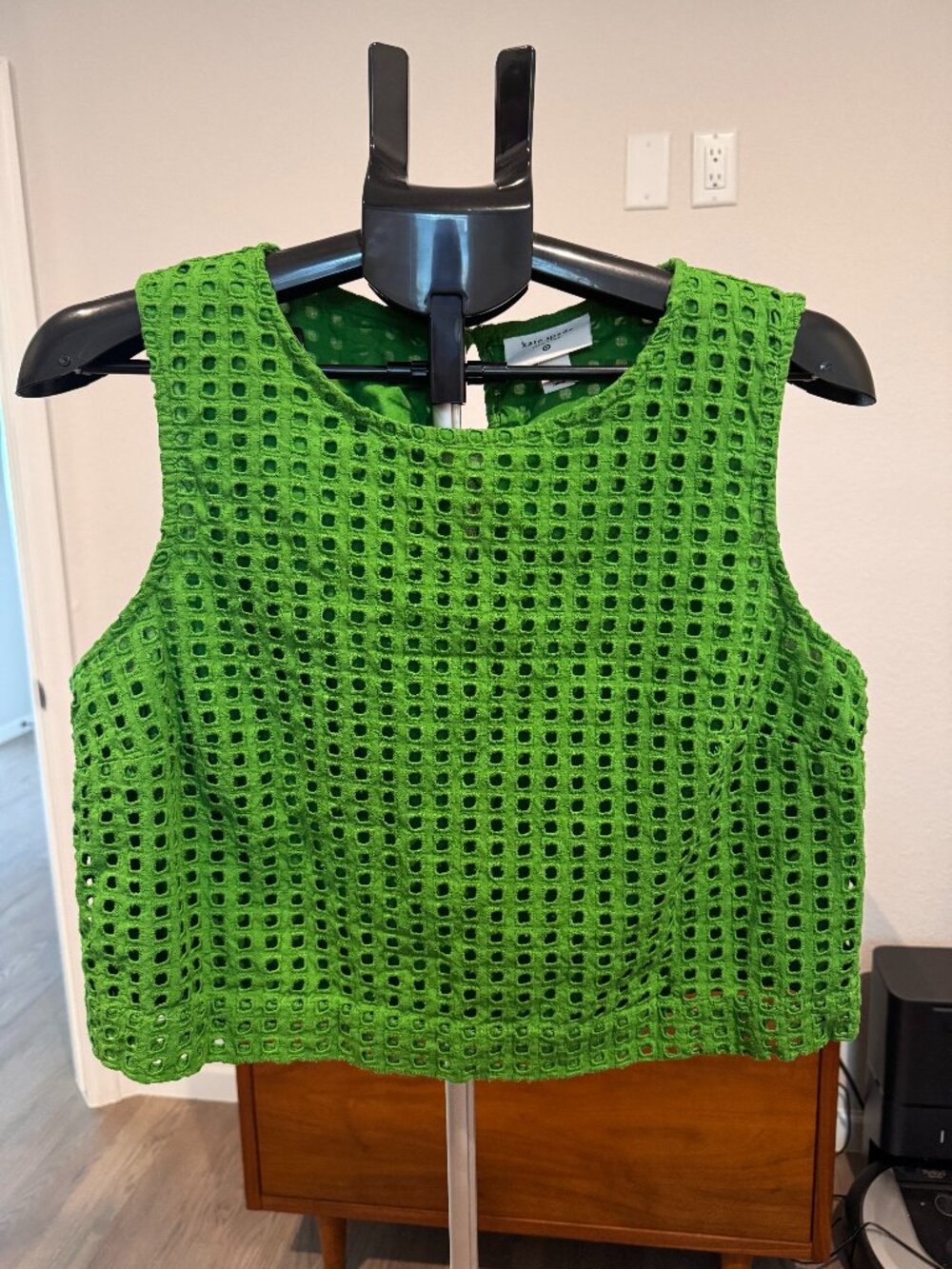 Kate Spade x Target Green Eyelet 2-Piece Matching Set Top Midi Skirt Large NWOT